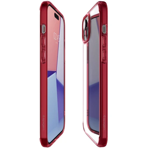Чохол для iPhone Spigen Ultra Hybrid Red Crystal (ACS06794) для iPhone 15: Матеріали поликарбонат и полиуретан