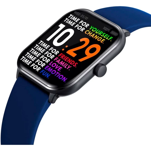 Смарт-часы Ice-Watch ICE smart one Black Navy + ремешок: Фитнес-функции Секундомер, Пульсометр, Подсчет калорий, Шагомер, Пульсоксиметр