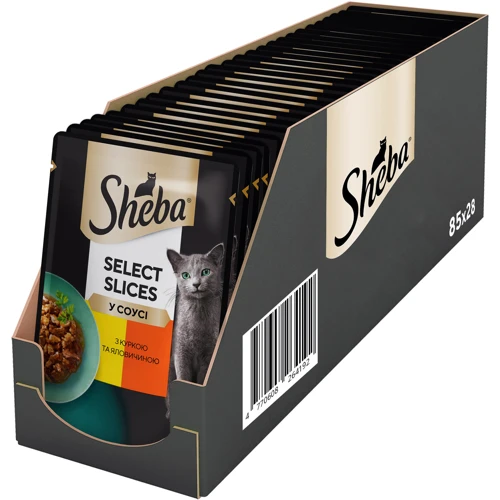 Влажный корм для котов Sheba Selection in Sauce с курицей и говядиной в соусе 28х85 г  фото 8