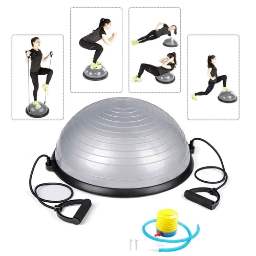 Степ та балансувальна платформа Springos Bosu Ball Silver (BT0002): Діаметр, см 57