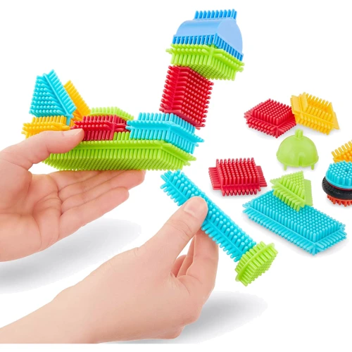 Конструктор Battat Lite серії Battat Lite Bristle Blocks - Будівельник, 56 дет. (BT3070Z): Рекомендований вік от 2 лет
