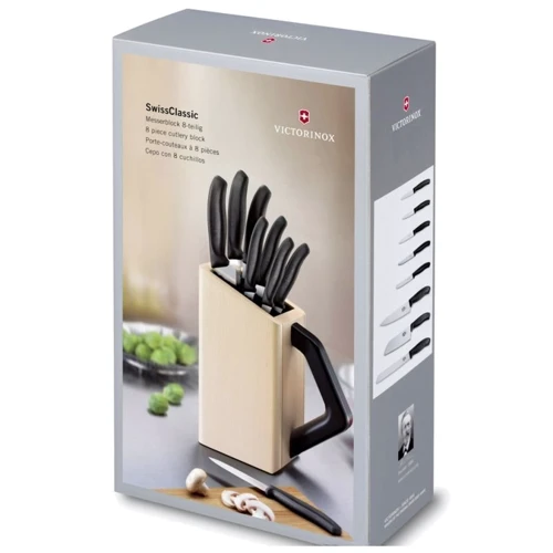 Набор кухонных ножей Victorinox SwissClassic Cutlery Block 9 пр. (6.7173.8): Материал рукояти полипропилен