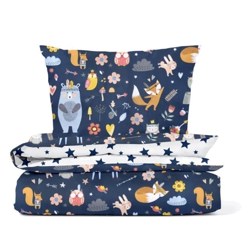 Комплект постельного белья Animals-Indi_Blue 2 пр. подростковый 155х215 см (Animals-Indi_Blue_155_2): Тип постельный комплект