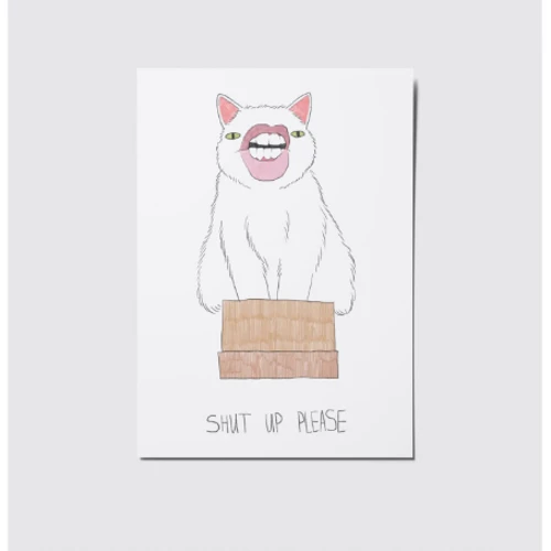 Открытка PAPAdesign "Shut up please"