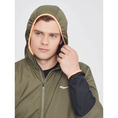 Вітровка Saucony Packaway Jacket (800281-RF) 46 (S) хакі демісезон з капюшоном фото 11