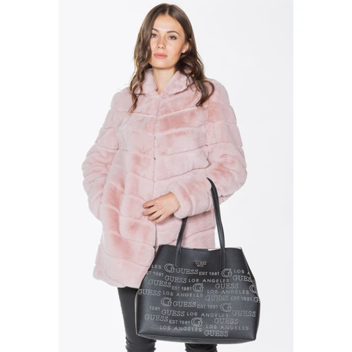 Женская сумка тоут Guess Vikky Large Tote черная (HWPF6995240-BLA): Стиль Повседневный (Casual)