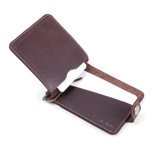 Мужской зажим для денег DNK Leather коричневый (DNK-Clamp-Hcol-F) фото 6
