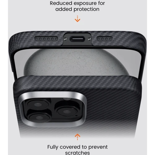 Чехол для iPhone Pitaka Black/Grey Ultra-Slim Case Black/Grey Twill (KI1601A) for iPhone 16 фото 5