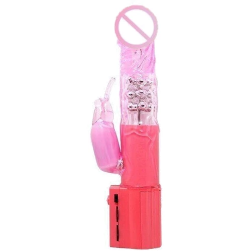 Вибратор с стимулятором клитора Cute baby vibrator, BW-004102 PINK