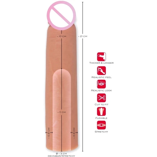 Насадка на член Realistixxx Extension Sleeve (+10 см)