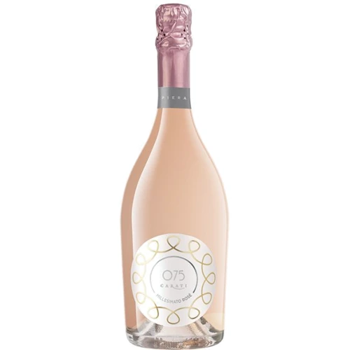 Ігристе вино Piera Martellozzo 075 Carati Millesimato Rose Extra Dry Veneto DOC, рожеве сухе, 0.75л 11% (PRV8000468594457)