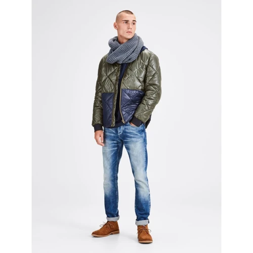 Бомбер Jack & Jones 14661235 52 зеленый демисезон: Фасон Стеганый