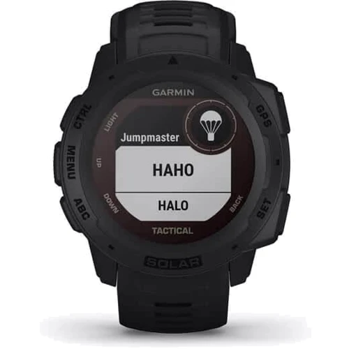 Смарт-часы Garmin Instinct Solar Tactical Edition Black (010-02293-03): Фитнес-функции Скорость движения, Умный будильник, Альтиметр, Пульсометр, Шагомер, Подсчет калорий, GPS-модуль
