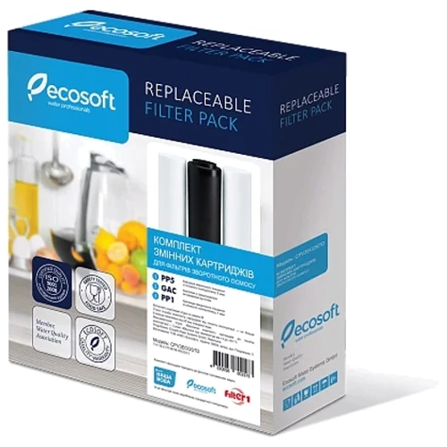 Комплект картриджей Ecosoft 1-2-3 для фильтров обратного осмоса (CPV3ECOSTD): Производитель Ecosoft