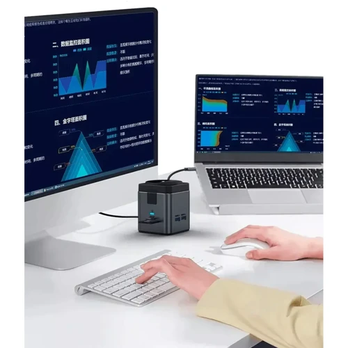 Зарядное устройство WIWU Wireless Charger Wi-W025 Cube 9in1 Gray фото 8