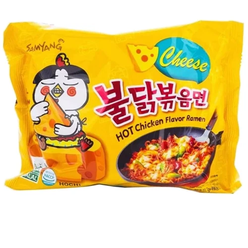 Лапша быстрого приготовления со вкусом сыра Buldak 120 g: Технология Сублимация + Сушка