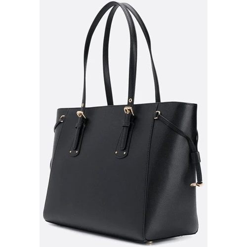 Женская сумка тоут Michael Kors VOYAGER MD MF TZ TOTE черная (30H7GV6T8L001): Застежка Молния