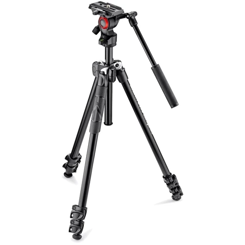 Manfrotto 290 Light Aluminum Tripod with Video Fluid Head