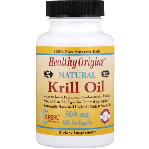 Healthy Origins Krill Oil 500 mg (K-Real™) 60 Gels (HOG-81447)