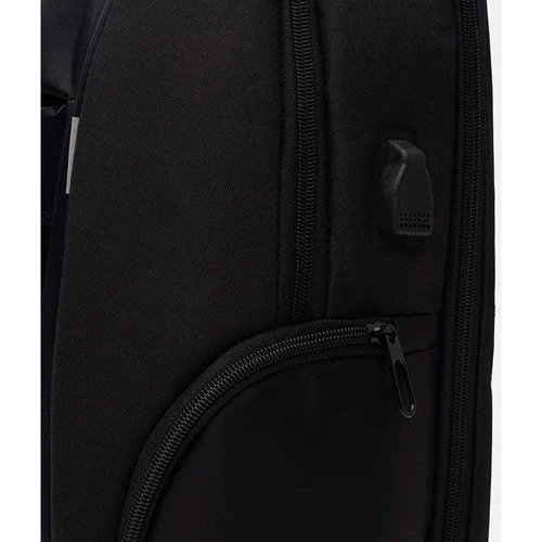 Чоловічий рюкзак Monsen чорний (CV11355-black): Фактура Тканая, Матовая