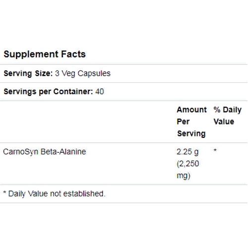 Аминокислота для спорта Now Foods Sports, Beta-Alanine, Endurance, 750 mg, 120 Veg Capsules