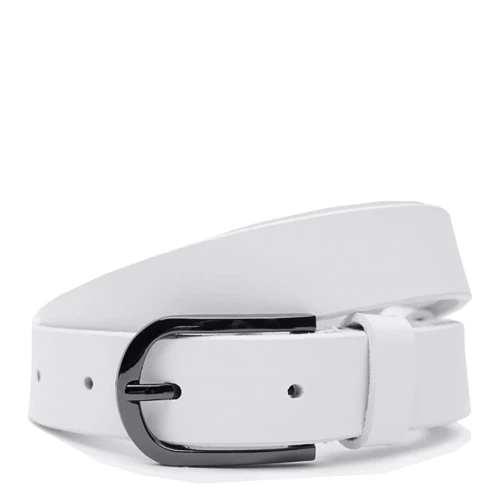 Женский ремень Borsa Leather белый (V1FX32-white)