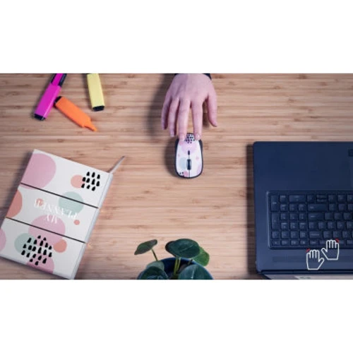 Мишка Trust YVI Wireless Pink Circles (24441): Тип сенсора оптический