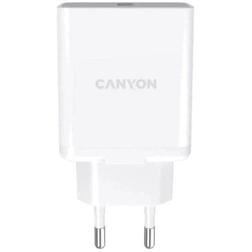Зарядное устройство Canyon Wall Charger USB H-24 24W White (CNE-CHA24W): Кабель в комплекте отсутствует