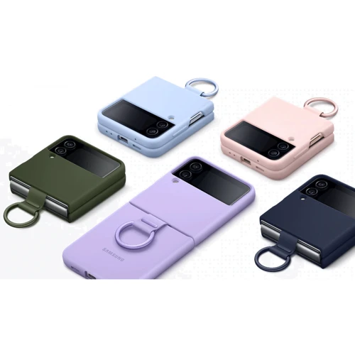 Чехол для телефонов Samsung Silicone Cover with Ring Pink (EF-PF721TPEGUA) for Samsung F721 Galaxy Flip 4: Материал силикон