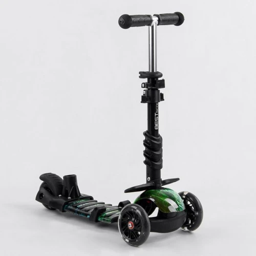 Самокат Best Scooter із захисним бампером чорний (S 9358): Матеріал коліс полиуретан