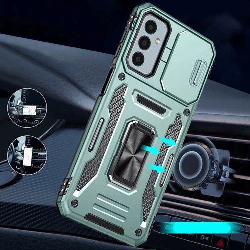 Чехол для телефонов Mobile Case Camshield Army Ring Light Green for Samsung A256 Galaxy A25 5G: Материал TPU (термополиуретан) и поликарбонат