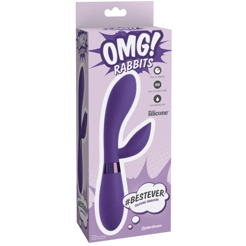 Вибратор Pipedream OMG! Rabbits #Bestever Silicone Vibrator Purple