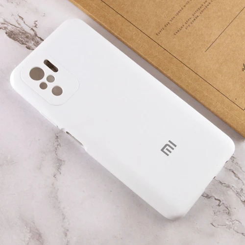 Чехол для телефонов Mobile Case Silicone Cover Shield Camera White for Xiaomi Redmi Note 10 / Note 10s: Материал силикон