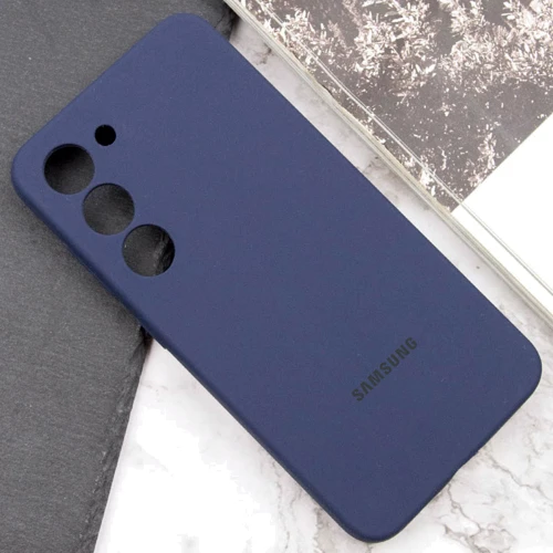 Аксессуар для смартфона Lakshmi Premium Silicone Case with Logo Full Camera Midnight Blue for Samsung S921 Galaxy S24: Цвет темно-cиний