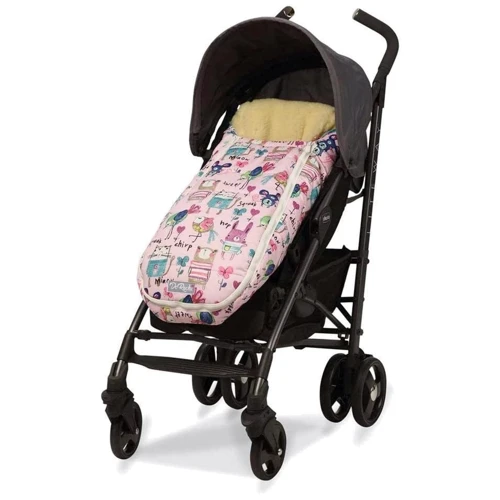 Зимовий конверт-кокон на натуральній овчині з опушкою доречі Baby XS Малюнки на рожевому тлі: Виробник доречі