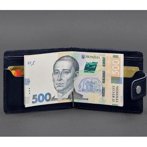 Портмоне-зажим BlankNote 13.1 синий (BN-PM-13-1-navy-blue): Формат кошелька Вертикальный