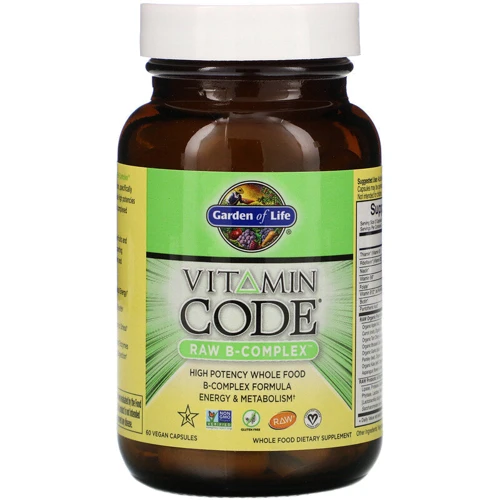 Garden of Life Vitamin Code, RAW B-Complex, 60 Vegan Capsules (GOL-11380): Форма выпуска Капсулы