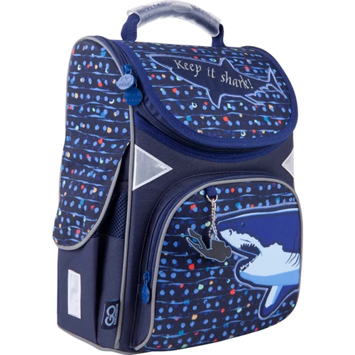 Рюкзак GoPack Education каркасний 5001-9 Shark GO21-5001S-9: Спинка Ортопедическая (анатомическая)