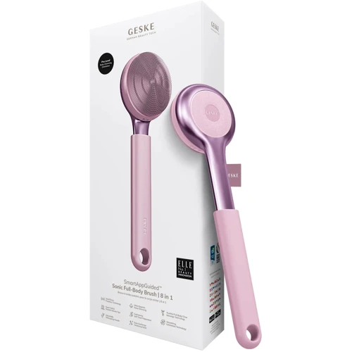 Ультразвуковая щетка для всего тела GESKE Sonic Full-Body Brush&Intensive Exfoliator 8в1 pink