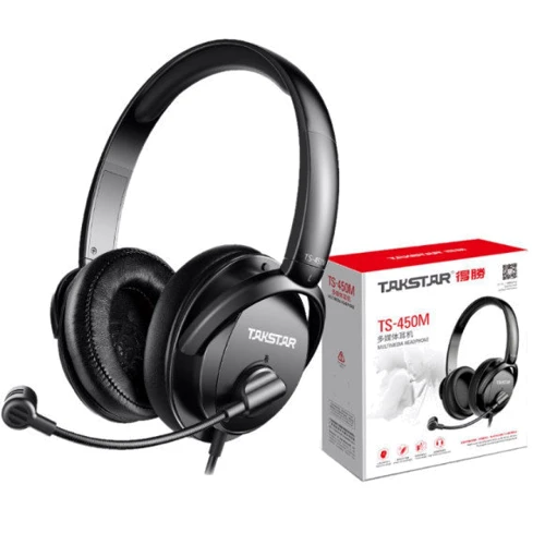 Наушники Takstar TS-450M Black: Тип крепления оголовные