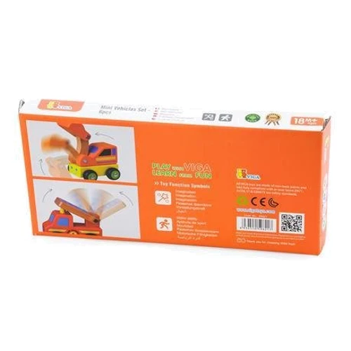 Набір іграшкових машинок Viga Toys Спецтранспорт 6 шт (59621)