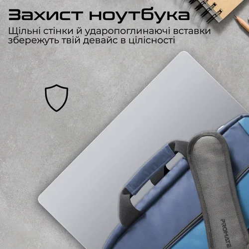 Сумка для ноутбуков Promate 15.6" Limber-MB Blue (limber-mb.blue): Форм-фактор 15.6"