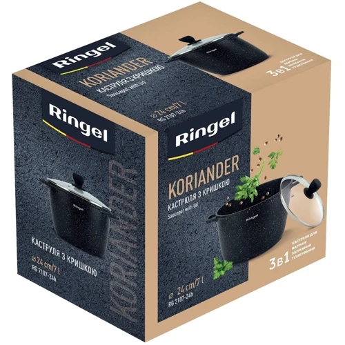 Каструля Ringel Koriander 20 см 7 л (RG-2107-24h): Тип Традиционная