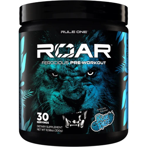 Предтренировочный комплекс Rule1 Roar 300 g / 30 servings / Blue raspberries