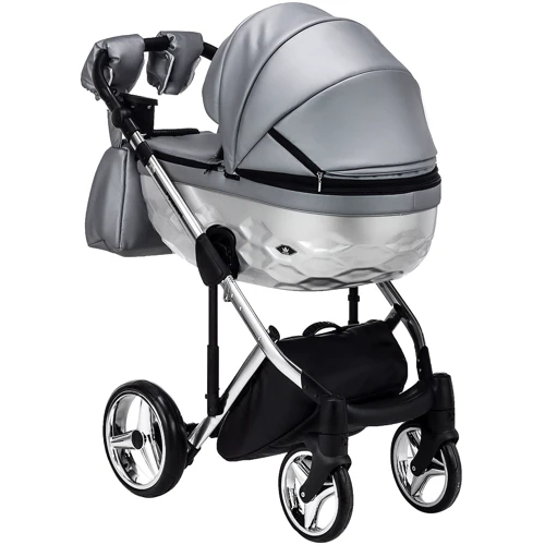 Коляска 2 в 1 Adamex Chantal Star Polar (Chrome) шкіра 100% Star 122 (624718): Можливість встановлення люльки є