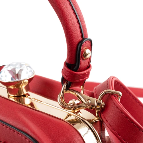 Женская сумка кросс боди Amelie Galanti красная (A981072-red): Фактура Плетеная, Гладкая