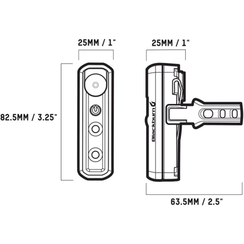 Свет передний + задний Blackburn 2'Fer XL USB 200люм/пер 40люм/задн 2реж серый 78г (7085185)