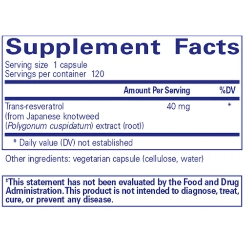 Pure Encapsulations Resveratrol 120 капсул: Тип Ресвератрол