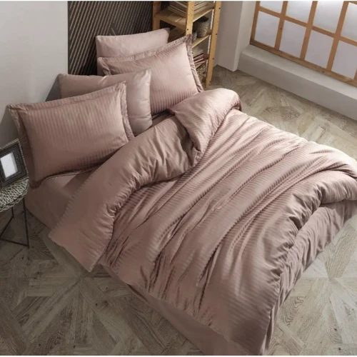 Комплект постельного белья HOBBY Exclusive Sateen Diamond Cizgili страйп-сатин евро (60910_2.0): Материал страйп-сатин