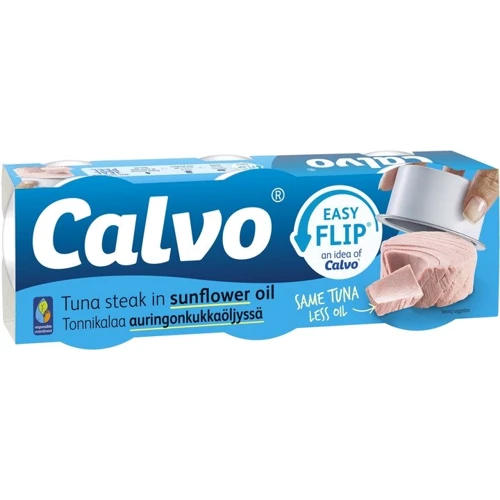 Упаковка тунця Calvo Easy Flip в олії 3х65 г (8410090051349)